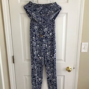Lilly Pulitzer navy strapless jumper